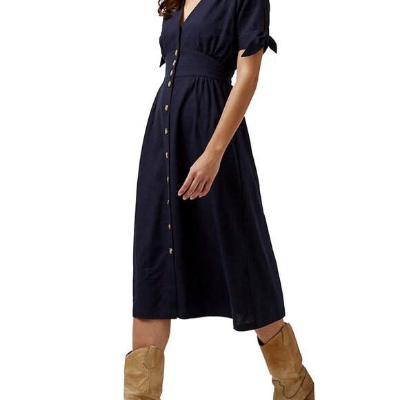 Buffalo David Bitton Mariposa Tie-Accent Sleeve Midi Dress - Picture 7 of 7